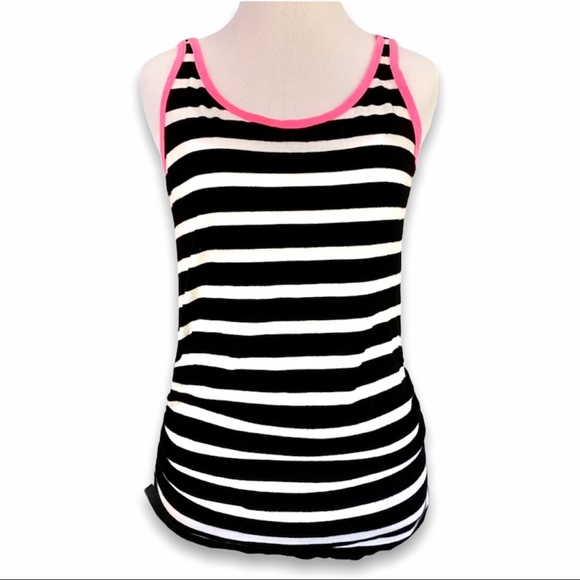 one clothing Tops - NWOT One Clothing Ruched Stripe Tank Top, L (Jrs)